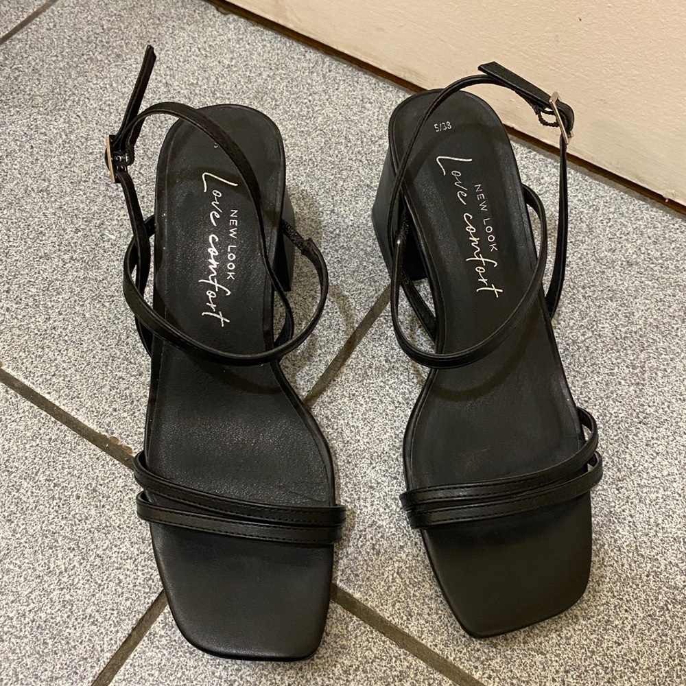 New Look Strappy Black Heels